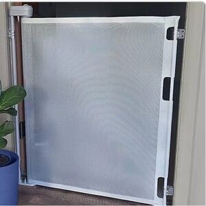 OPEN BOX,NEVER USED! Retract-A-Gate White 52” (W) Baby or Pet Gate
